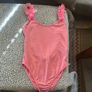 SHEIN Pink Floral Strap Bodysuit